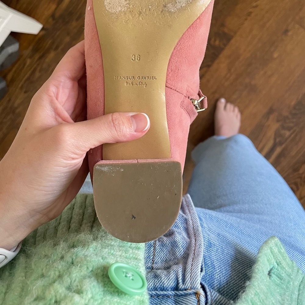 Pink Suede Booties - Picture 4 of 4